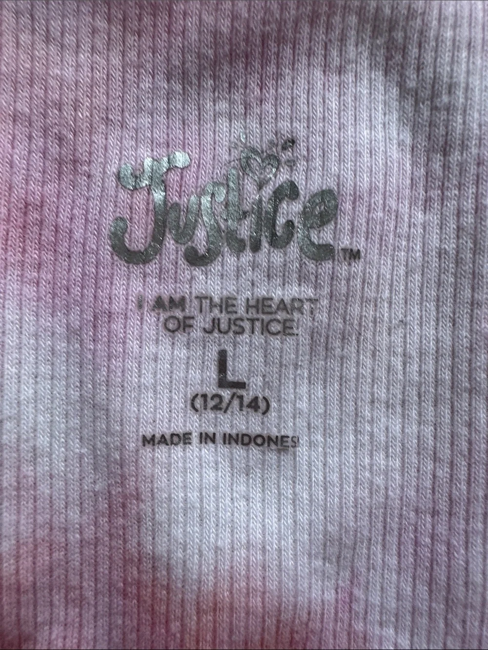 Kids Justice Tie-Dye Pink & Orange Short Sleeve Top